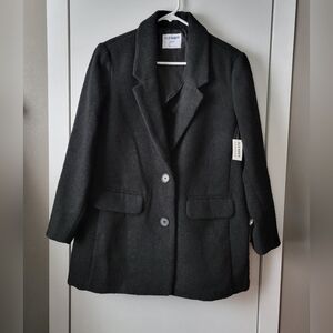 Old Navy oversized black peacoat